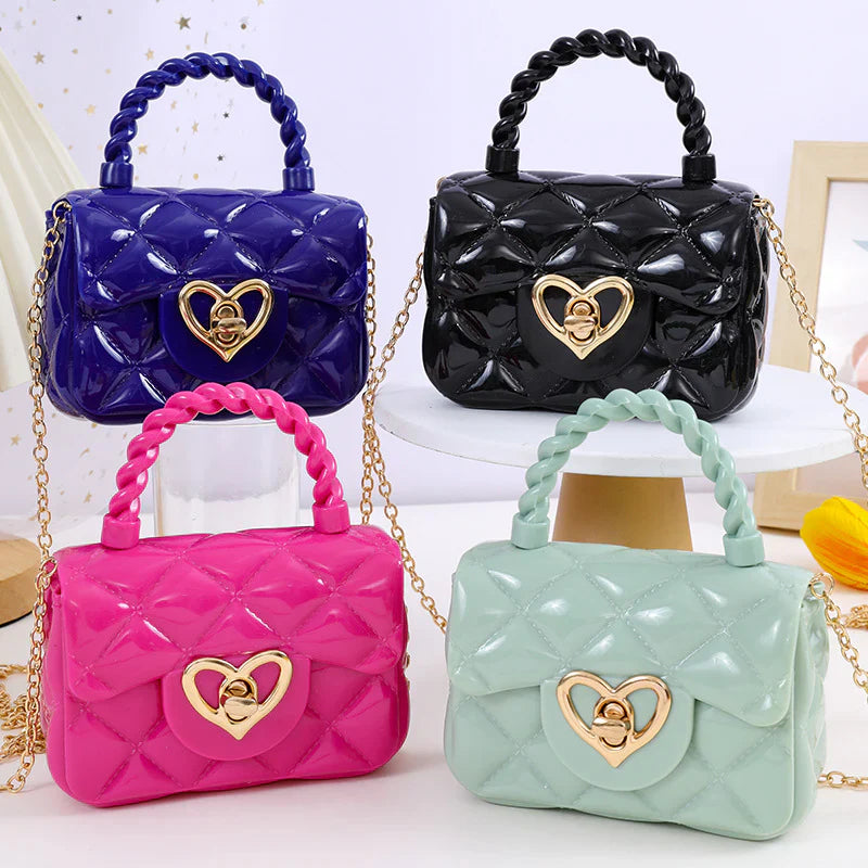 Plastic Transparent Jelly Mini Love Handbag
