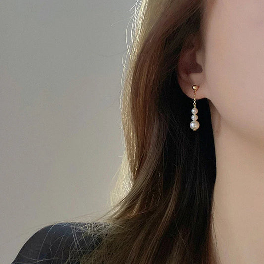 Pearl Earrings Long Tassel Eardrop Earring
